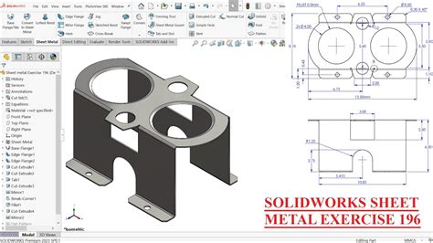 solidworks 2018 sheet metal tutorial|solidworks sheet metal practice exercises.